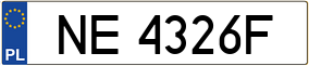 Trailer License Plate